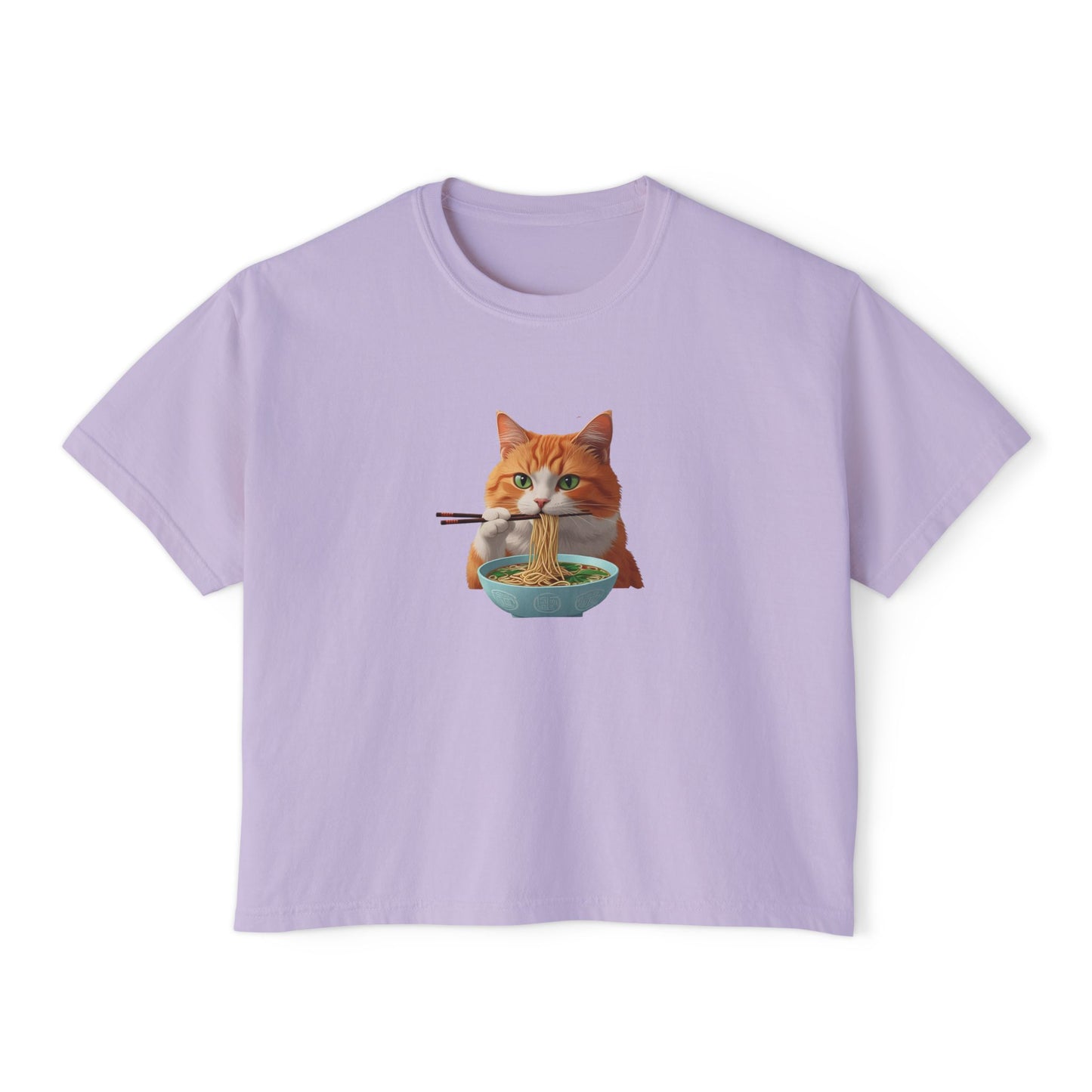 Cat Eats Pho BoxyTee