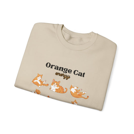 Orange Cat Energy Crewneck