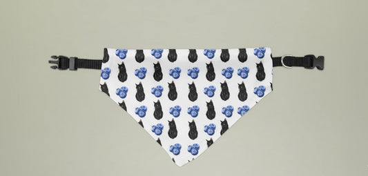 Berry Black Clip-on Pet Bandana