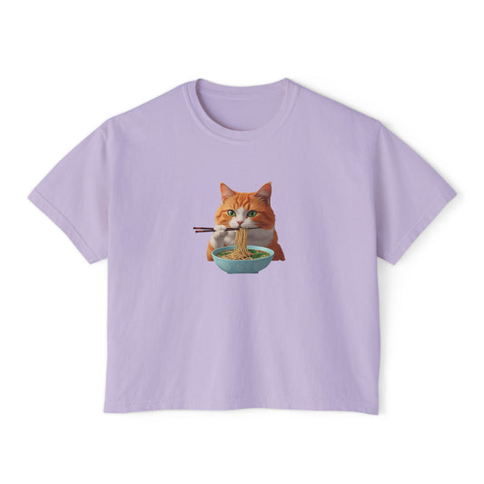 Cat Eats Pho BoxyTee