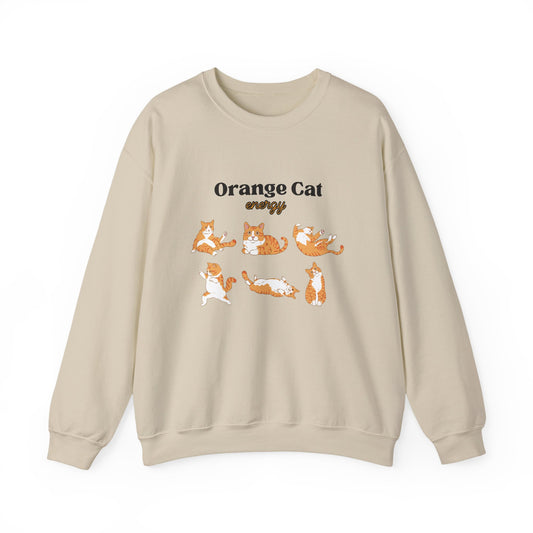 Orange Cat Energy Crewneck
